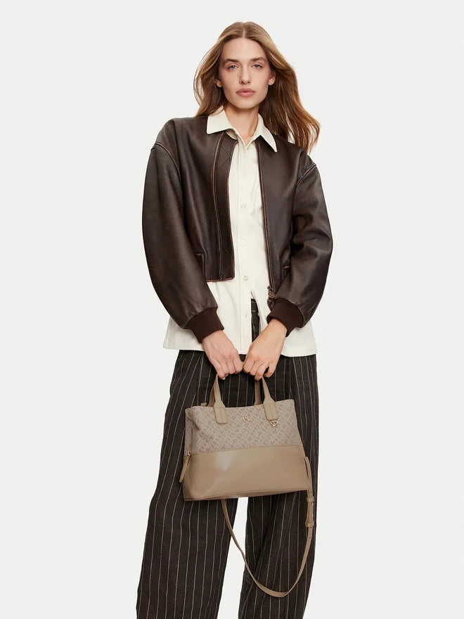 Jacquard Med Satchel Bag Tommy Hilfiger