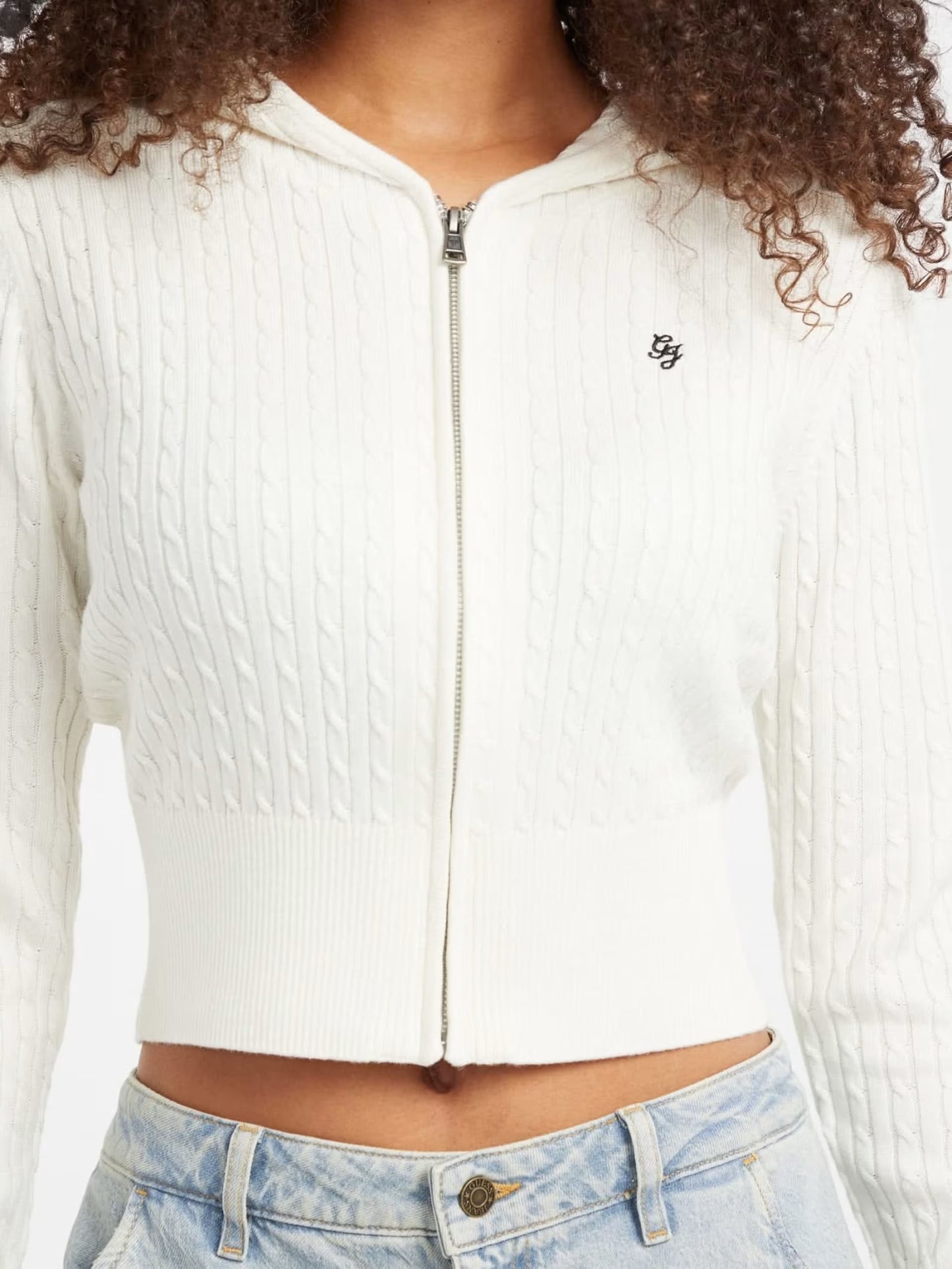 Cable Hoddie Cardi Guess Jeans