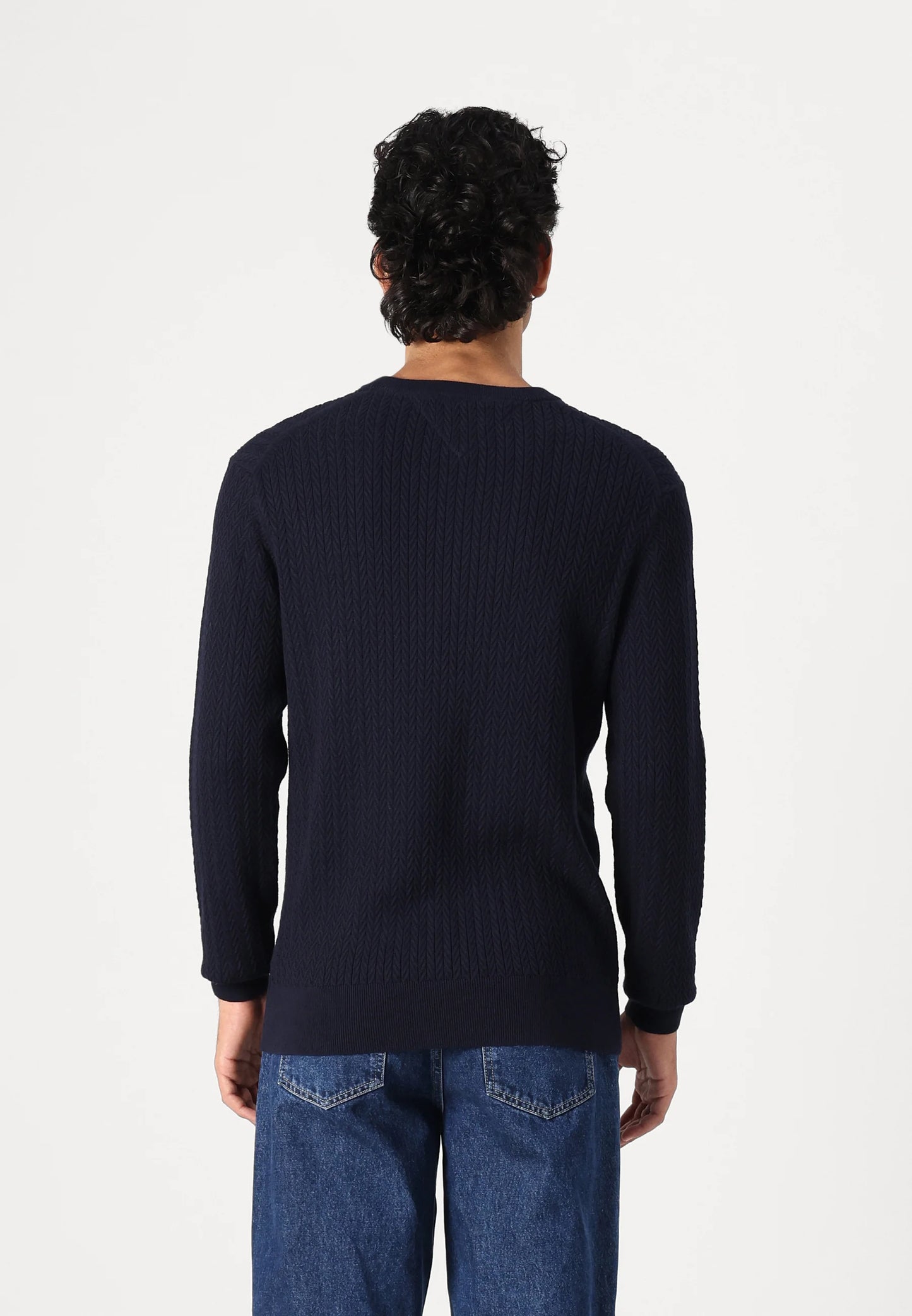 Crew Neck Herringbone Tommy Hilfiger