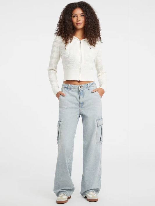 Cable Hoddie Cardi Guess Jeans