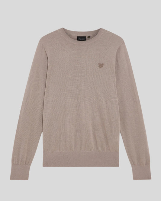 Tonal Eagle Merino Crew Neck Lyle e Scott
