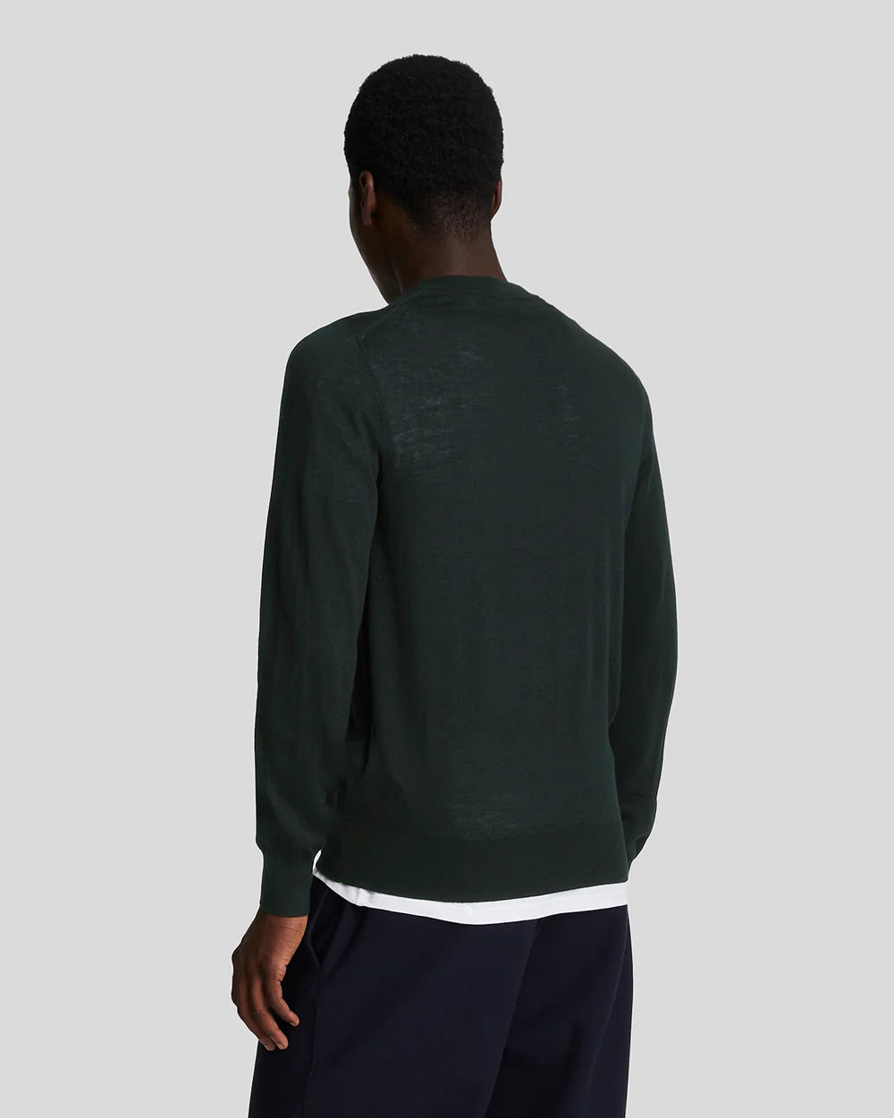 Tonal Eagle Merino Crew Neck Lyle e Scott