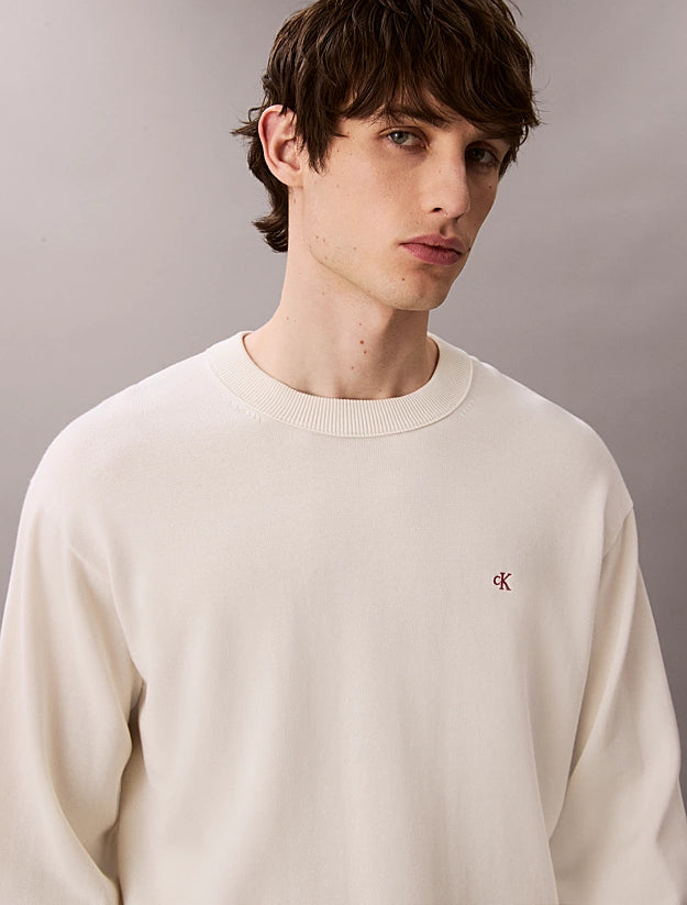 Maglione Monogram In Cotone Calvin Klein