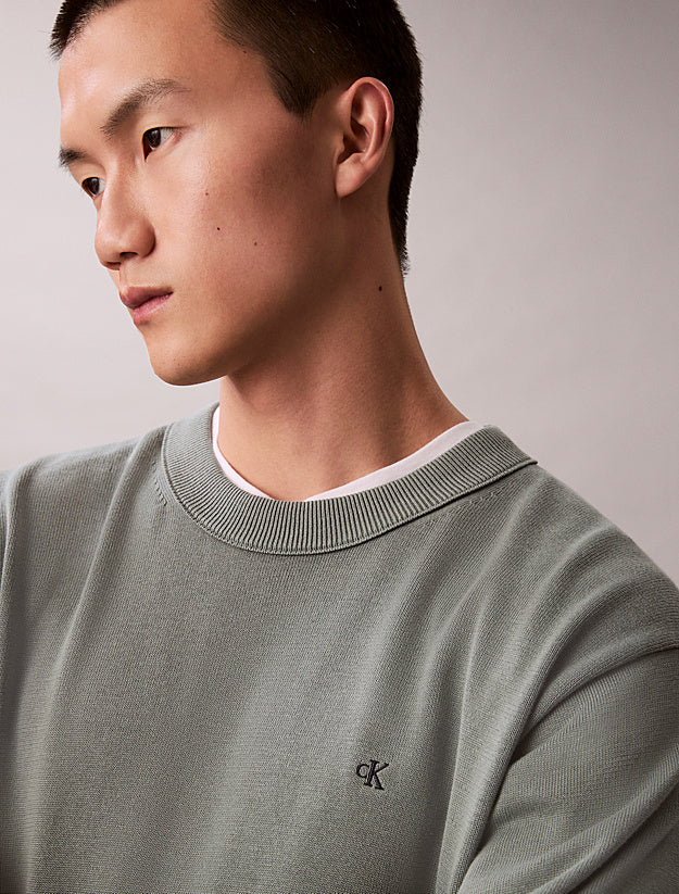 Maglione Monogram In Cotone Calvin Klein