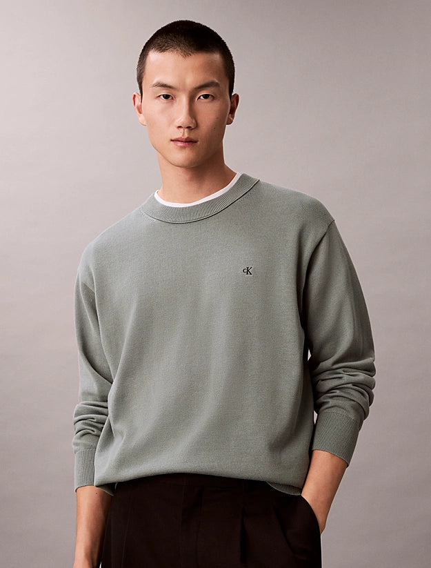 Maglione Monogram In Cotone Calvin Klein