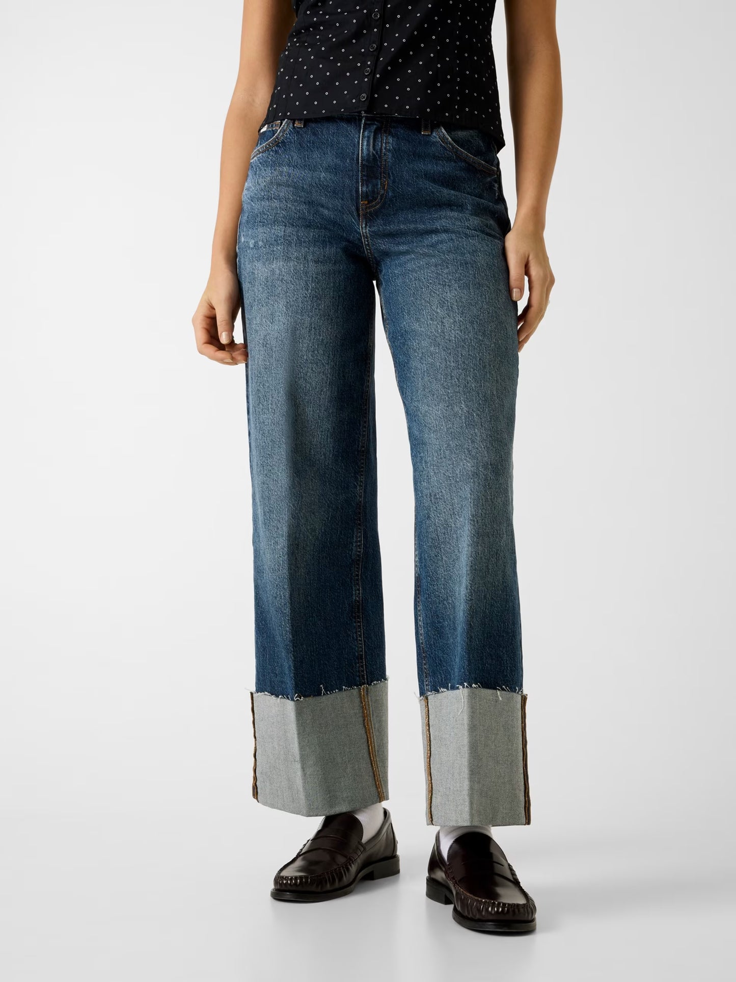 Wide Leg Cuffed Guess Jeans